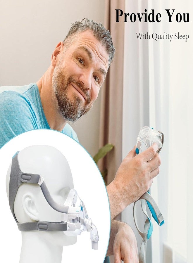 Babyfond حزام رأس لجهاز التنفس CPAP من نوع AirFit F20 / AirTouch F20، حزام قناع CPAP قابل للتعديل للجنسين، حزام رأس بديل مريح لجهاز التنفس المنزلي (حزام الرأس فقط، يناسب معظم الوجوه) - Image 2